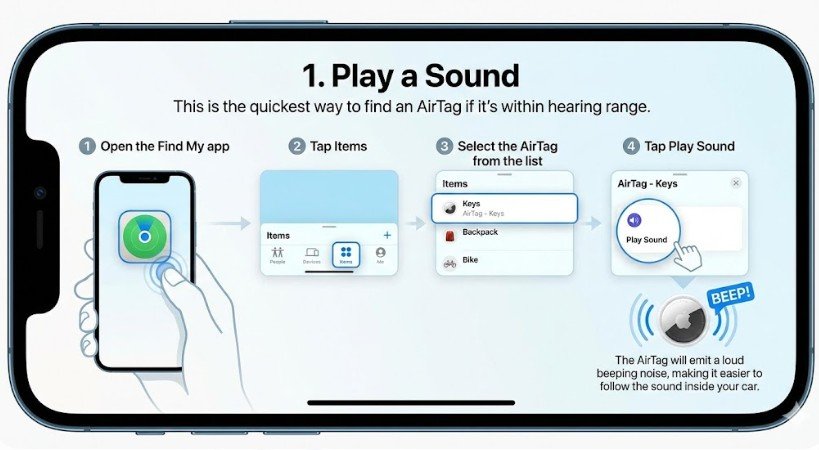 How to Find an AirTag in Your Car Using an iPhone