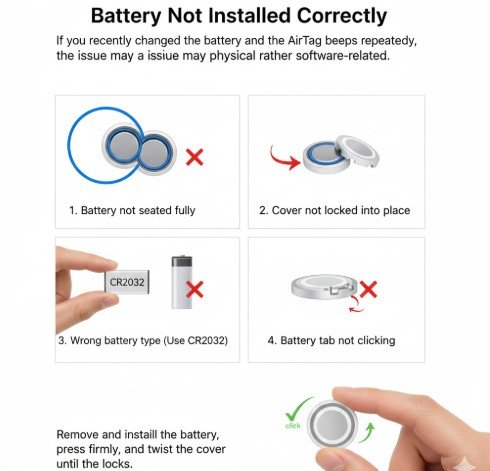 Battery Not Installed Correctly